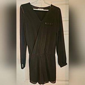 Naked Zebra Black Romper size SMALL shorts
